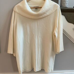 Mercer Street Studio Cream Spring Cowl Neck Sweater sz 1X